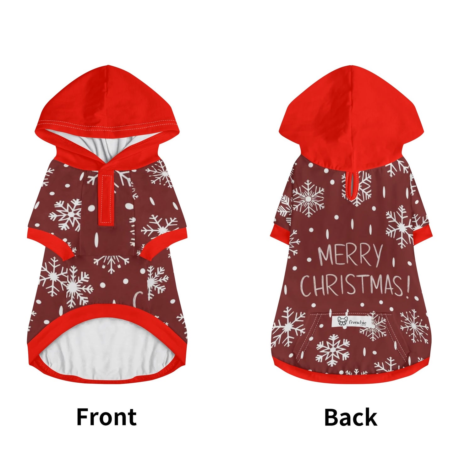 Merry Christmas - Hoodies for French Bulldog  | Frenchie Shop Original