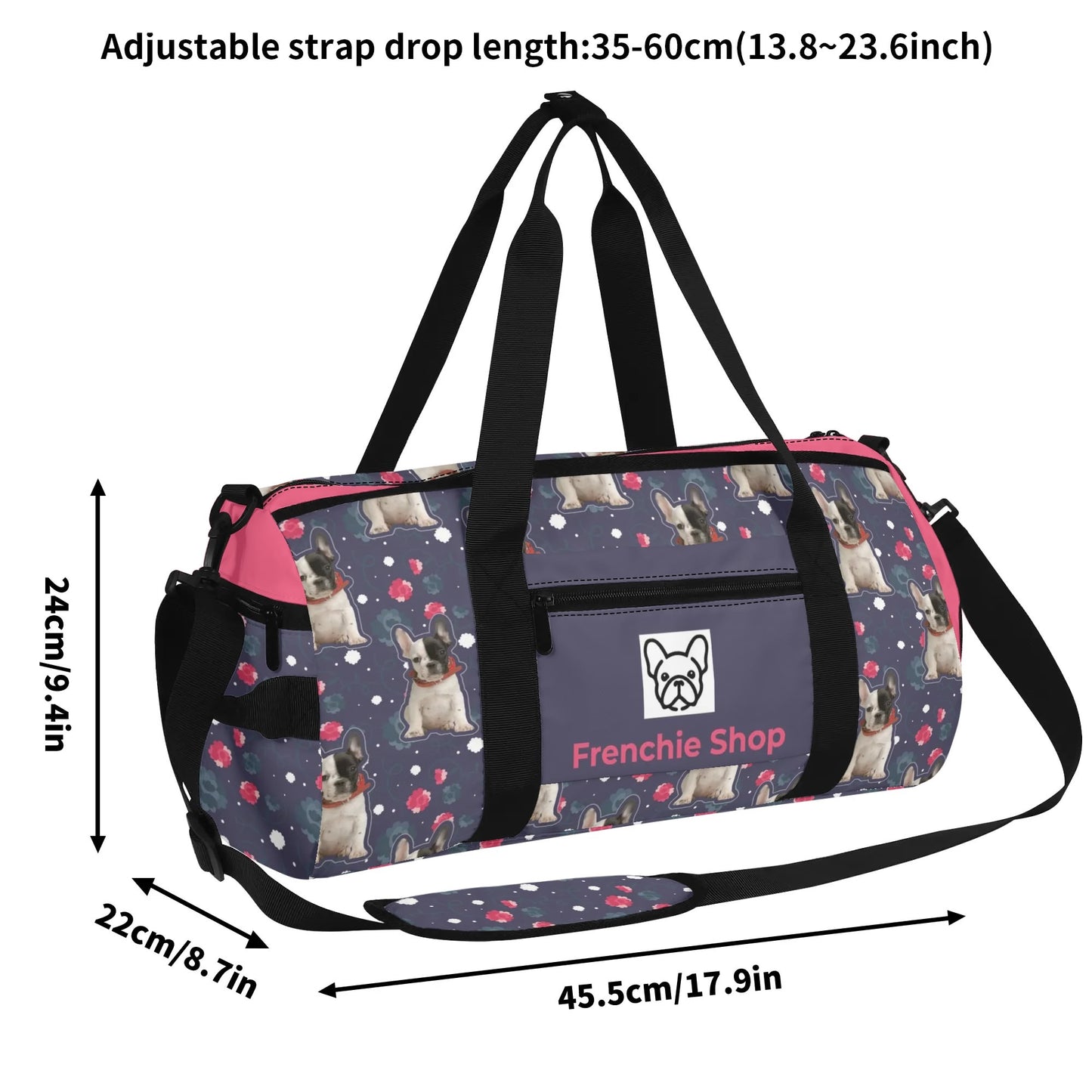 Personalized Gym Bag for Frenchie Lovers with Your Frenchie’s image