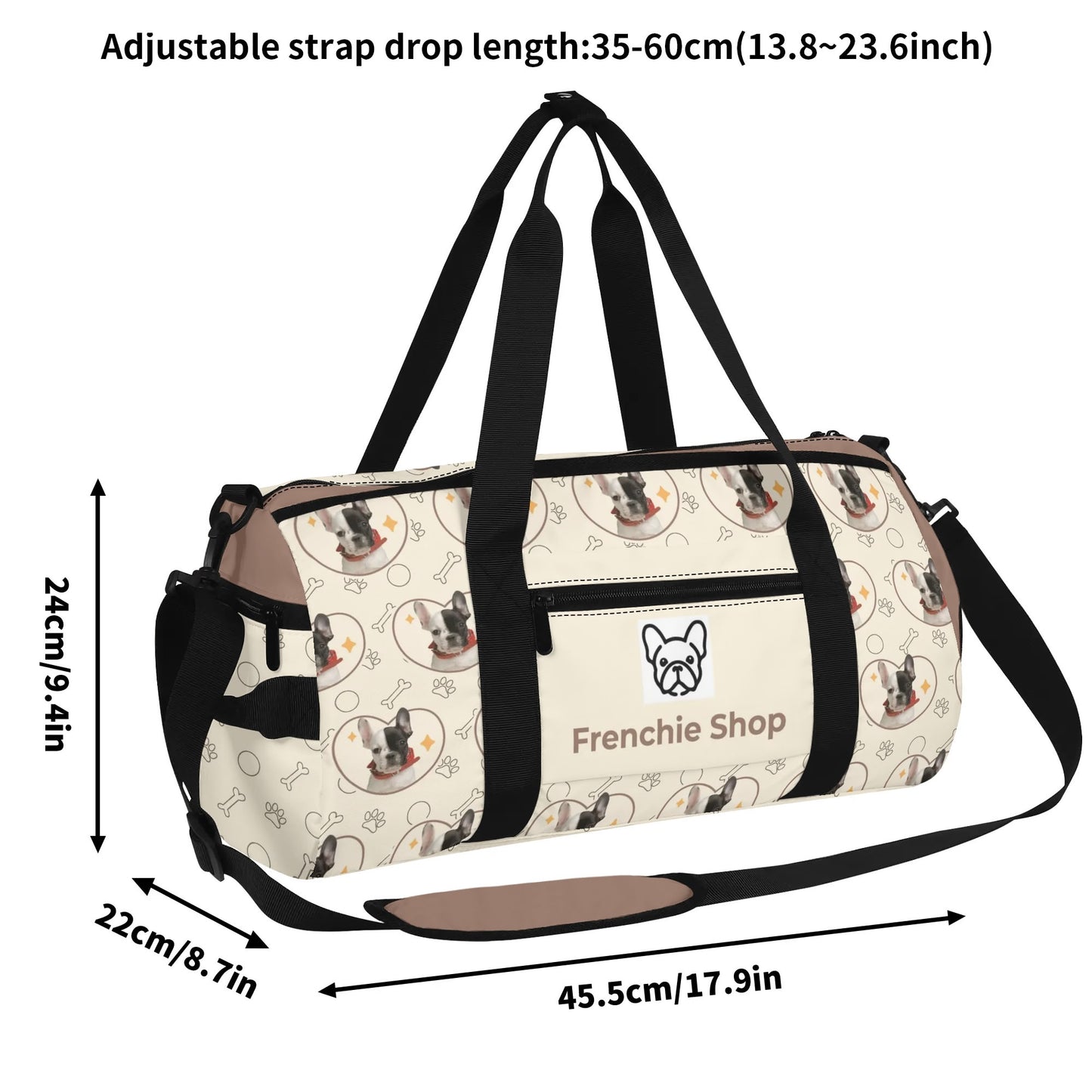 Personalized Gym Bag for Frenchie Lovers with Your Frenchie’s image