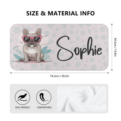 Personalized Towel for Frenchie Lover with Frenchie Name