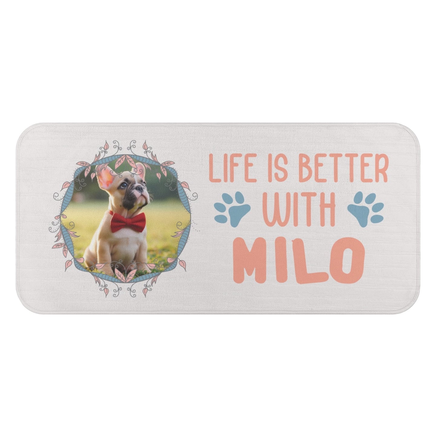 Personalized Frenchie Towel with Custom Name and Image