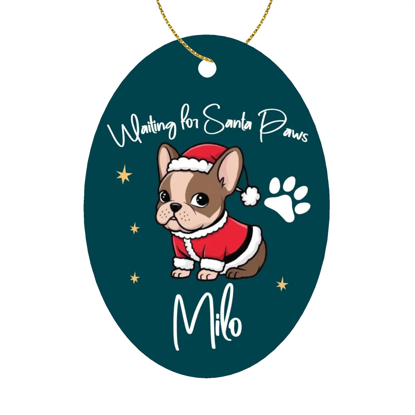 Personalized Ornaments for Frenchie Lovers with Your Frenchie’s Name