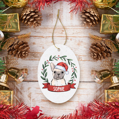 Personalized Ornaments for Frenchie Lovers with Your Frenchie’s Name