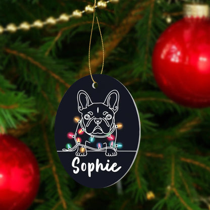 Personalized Ornaments for Frenchie Lovers with Your Frenchie’s Name