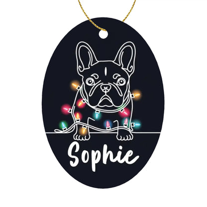 Personalized Ornaments for Frenchie Lovers with Your Frenchie’s Name