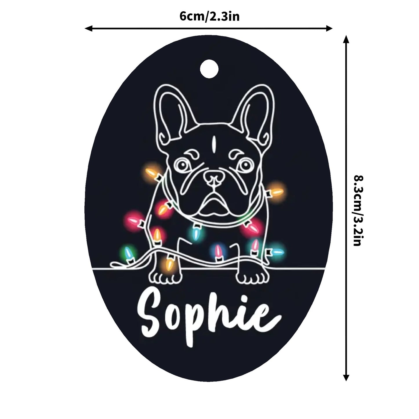 Personalized Ornaments for Frenchie Lovers with Your Frenchie’s Name