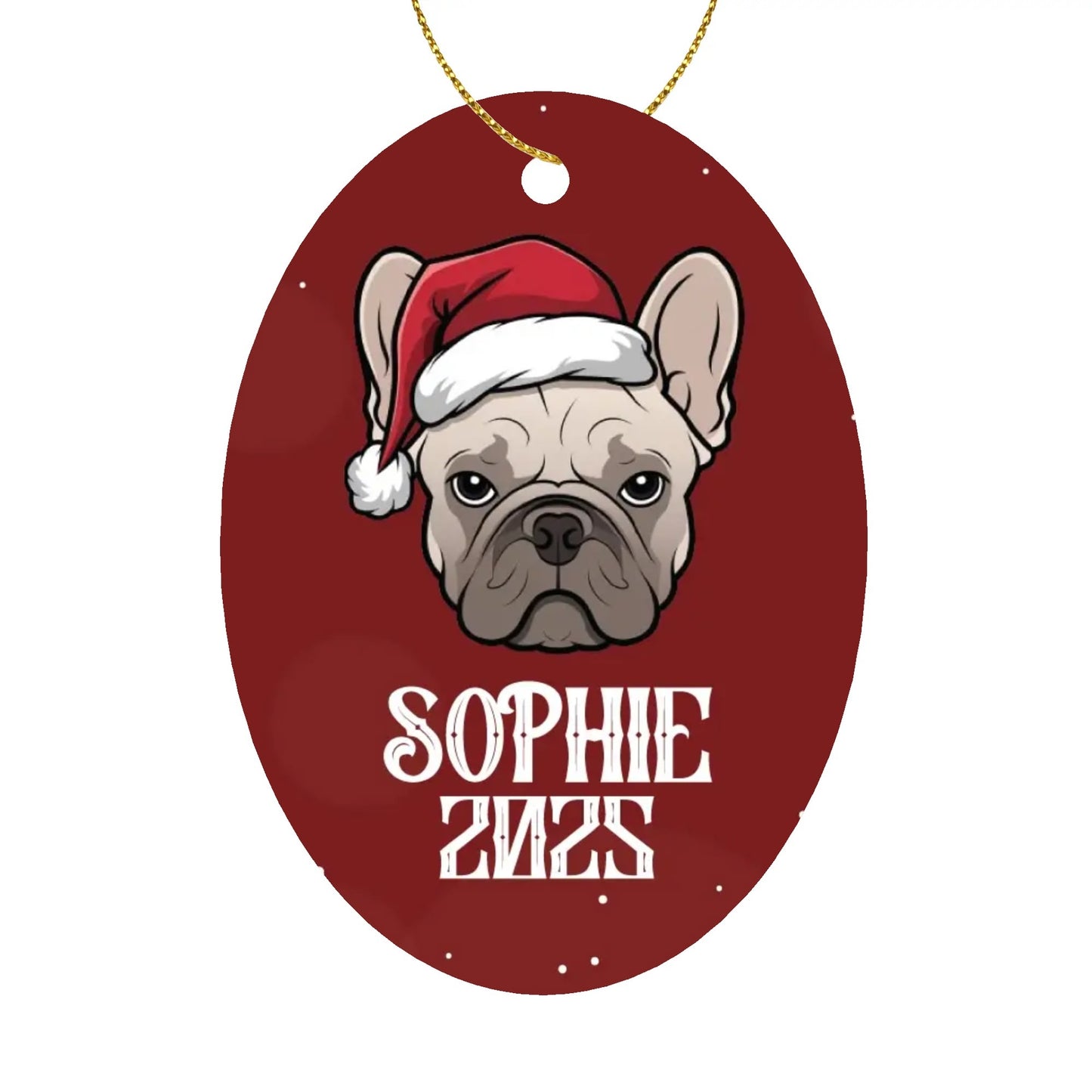 Personalized Ornaments for Frenchie Lovers with Your Frenchie’s Name