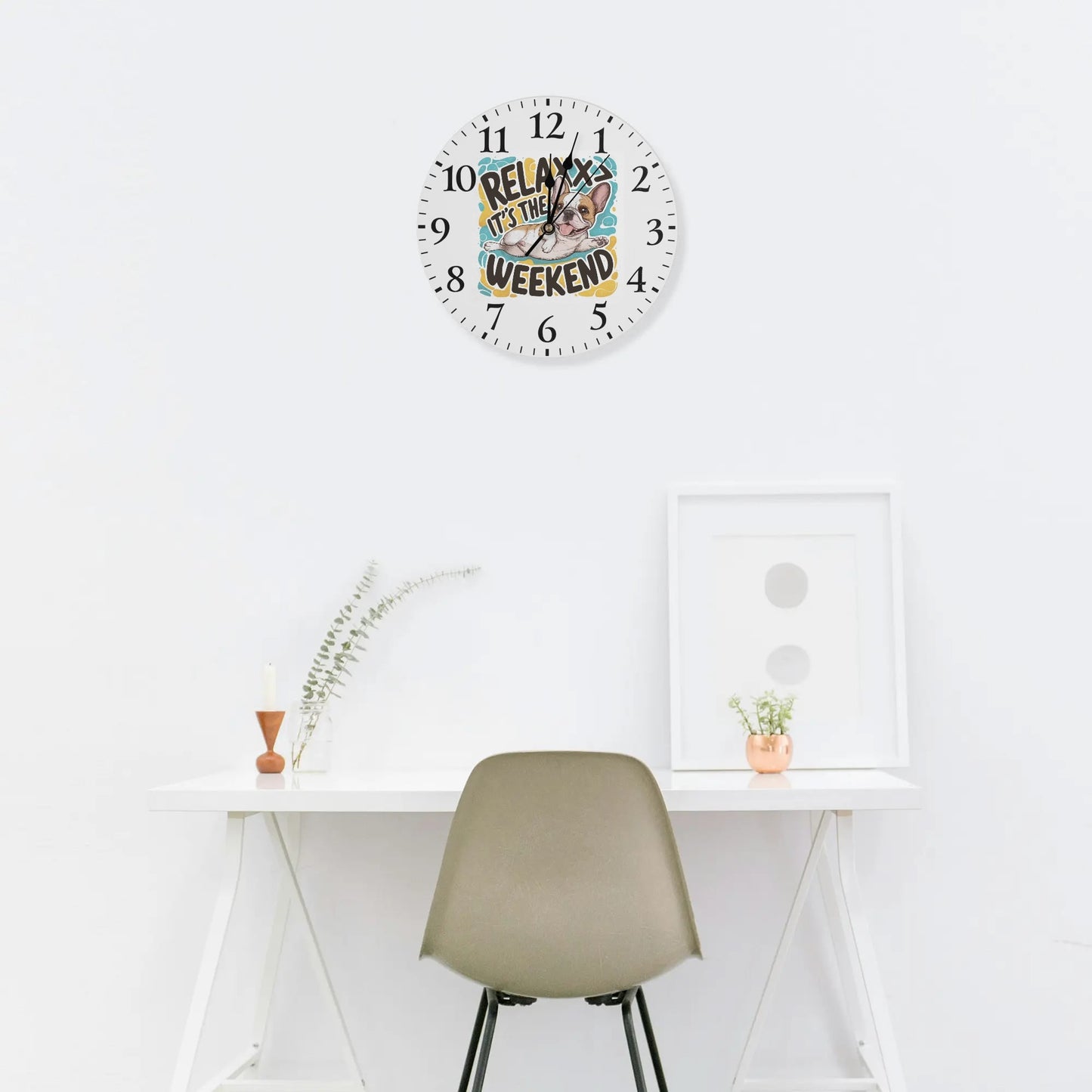 Lady - Frameless Wall Clock