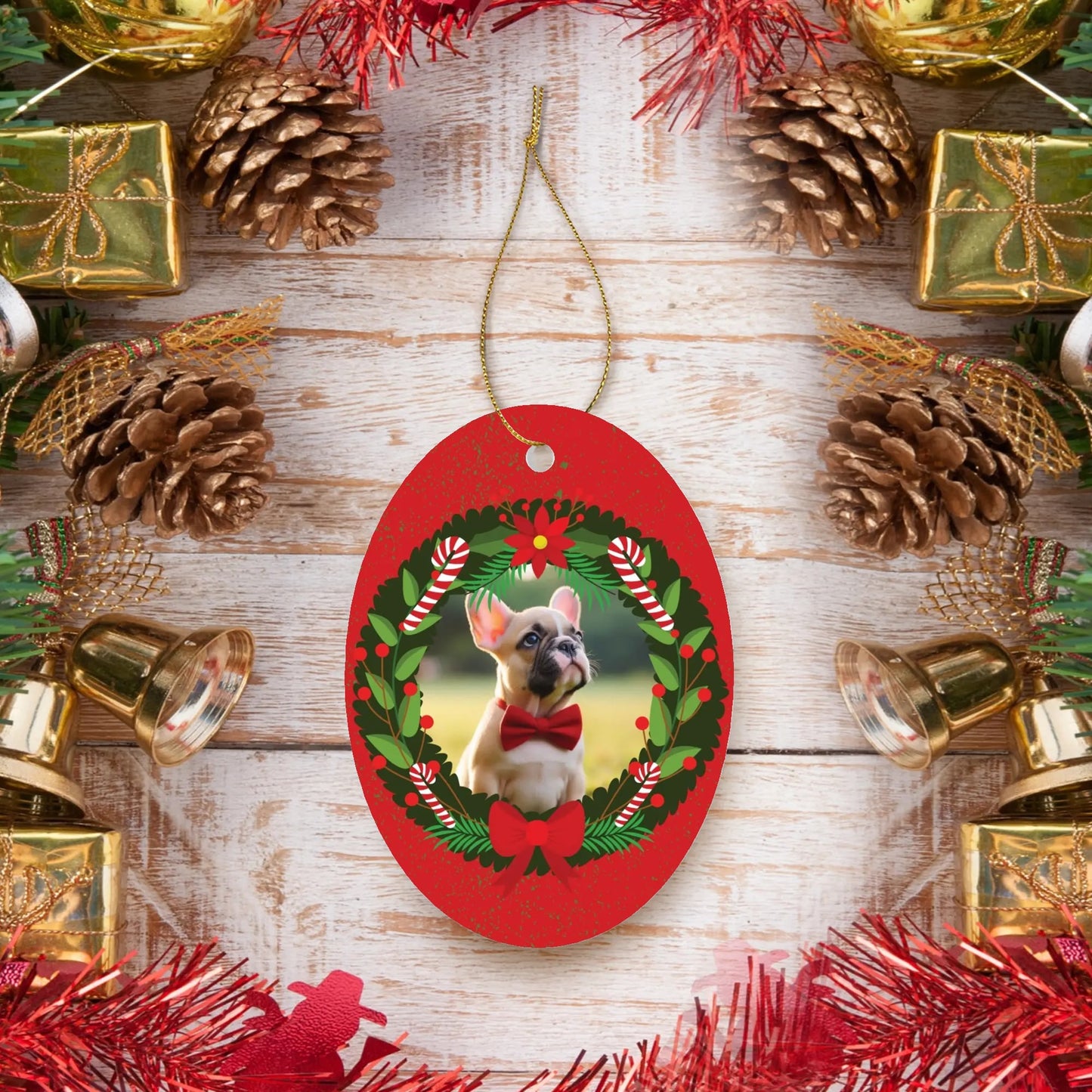 Personalized Ornaments for Frenchie Lovers with Your Frenchie’s Image