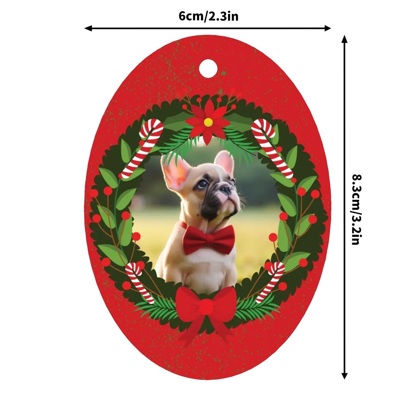 Personalized Ornaments for Frenchie Lovers with Your Frenchie’s Image