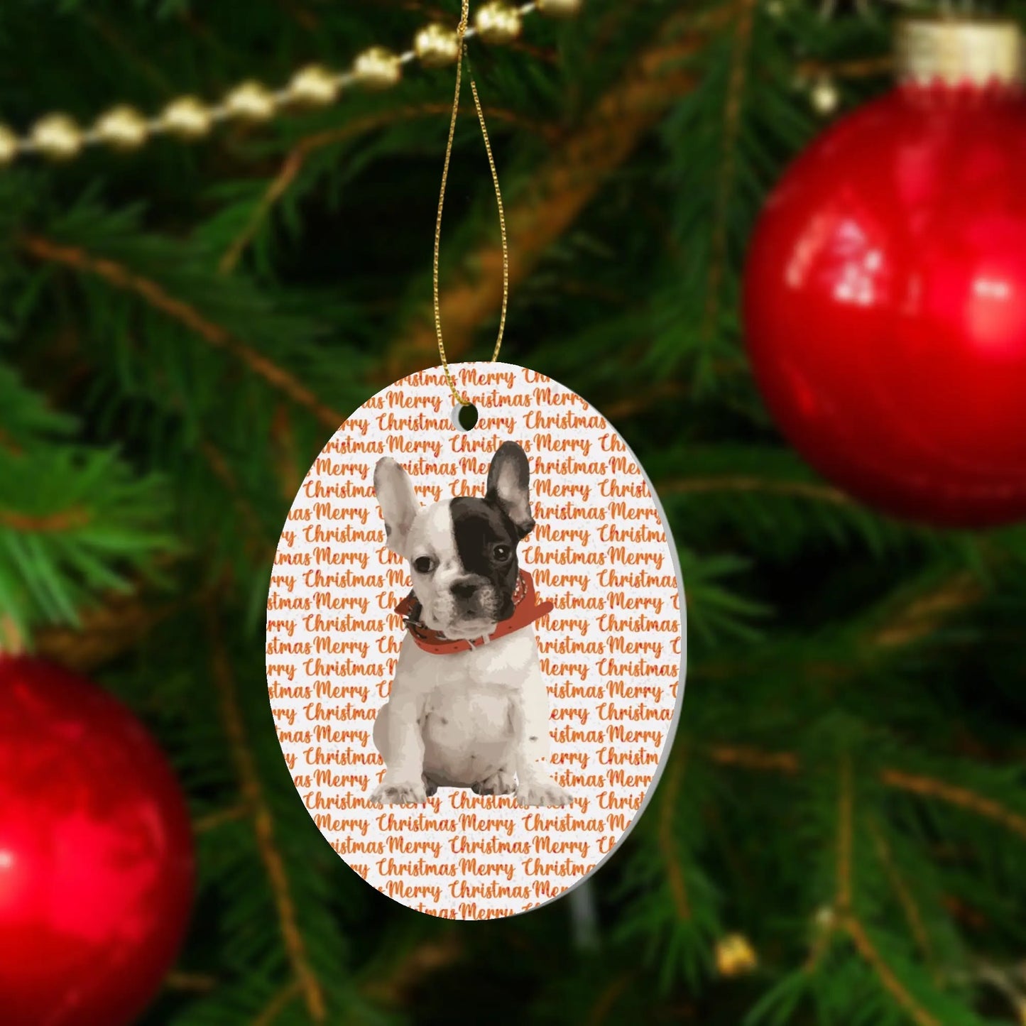 Personalized Ornaments for Frenchie Lovers with Your Frenchie’s Image