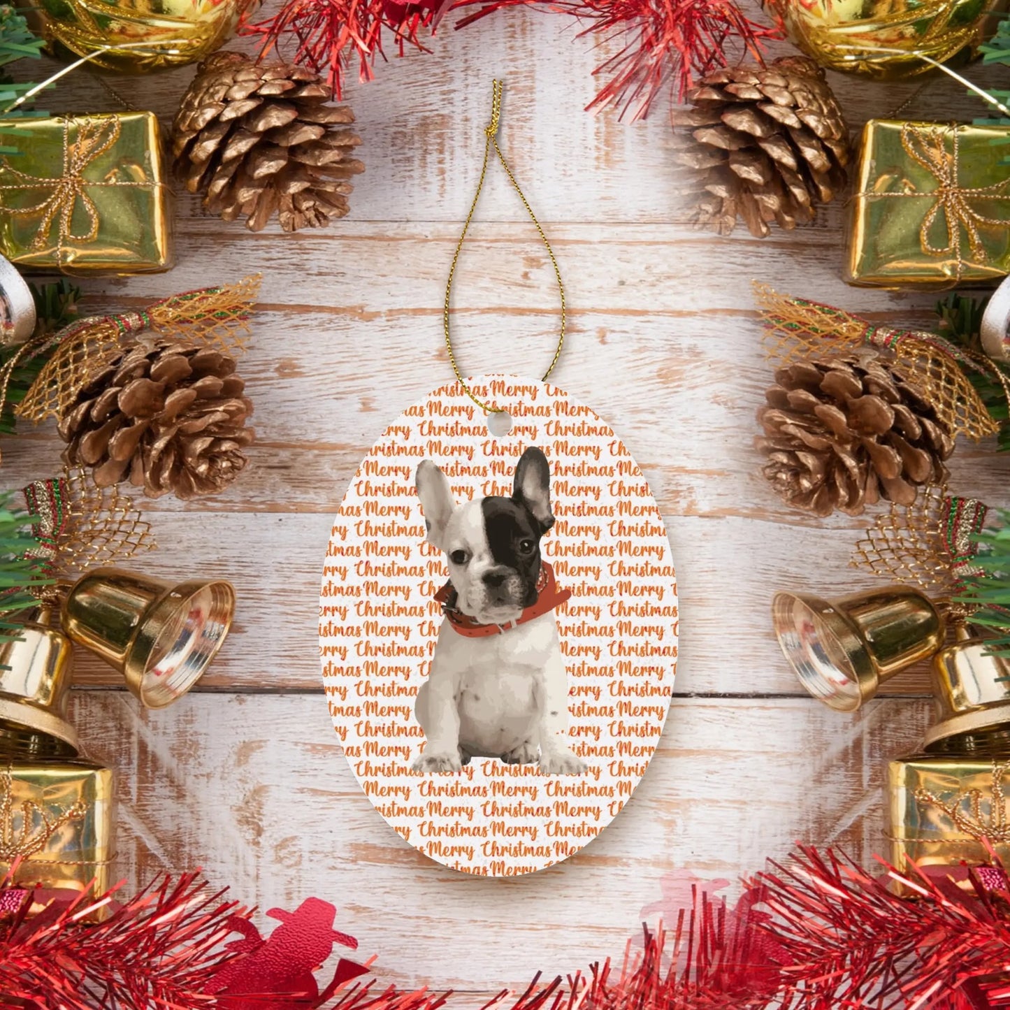 Personalized Ornaments for Frenchie Lovers with Your Frenchie’s Image