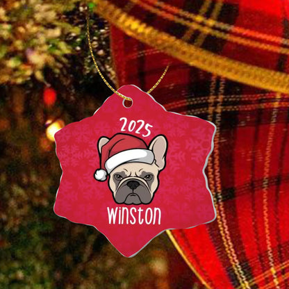 Personalized Ornaments for Frenchie Lovers with Your Frenchie’s Name