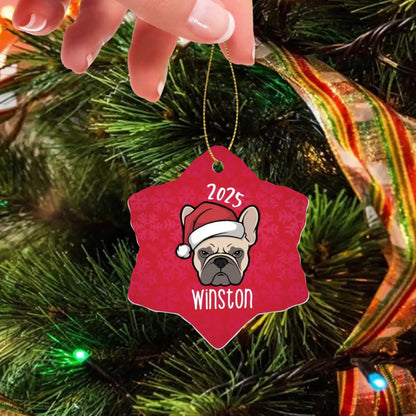 Personalized Ornaments for Frenchie Lovers with Your Frenchie’s Name