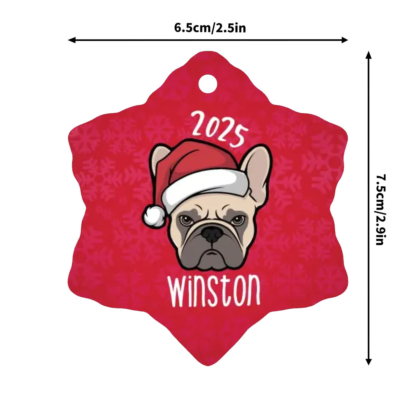 Personalized Ornaments for Frenchie Lovers with Your Frenchie’s Name