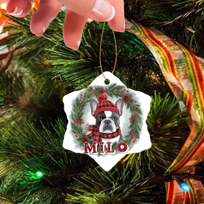 Personalized Ornaments for Frenchie Lovers with Your Frenchie’s Name