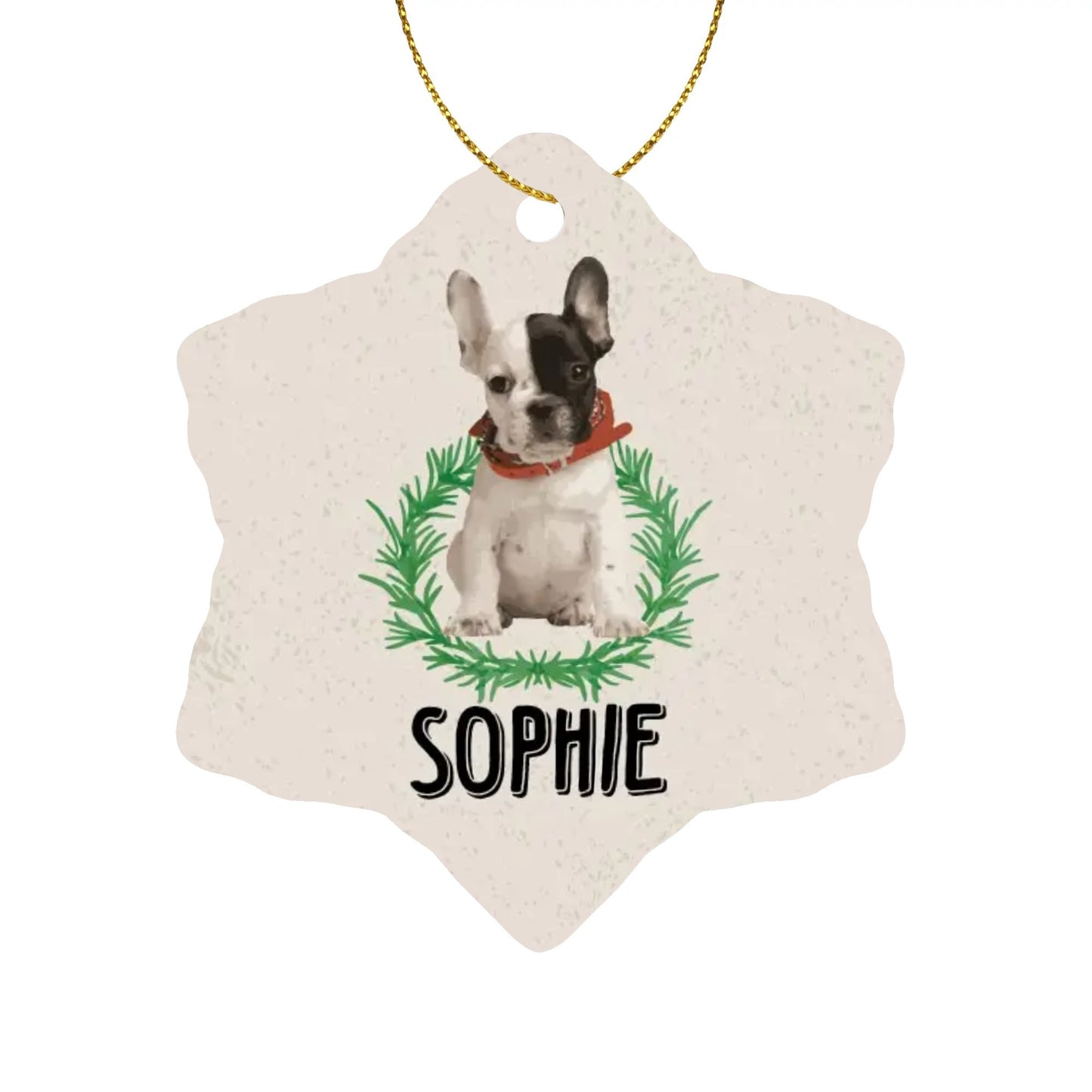 Personalized French Bulldog Ornaments Featuring Your Frenchie’s Image and Name