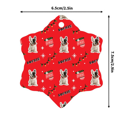 Personalized French Bulldog Ornaments Featuring Your Frenchie’s Image and Name