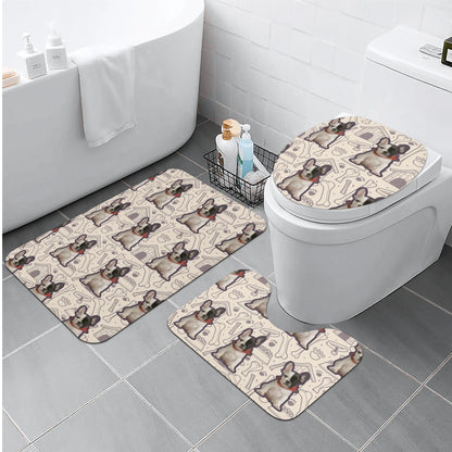 Personalized Bathroom Set with Your Frenchie’s  Image