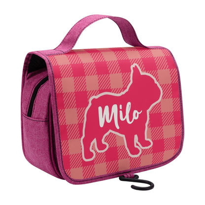 Personalized  Cosmetic Travel Bag with Your french Bulldog’s Name