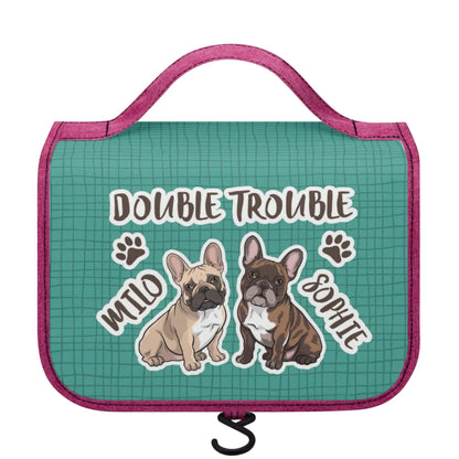 Personalized  Cosmetic Travel Bag with Your french  Bulldog’s Name