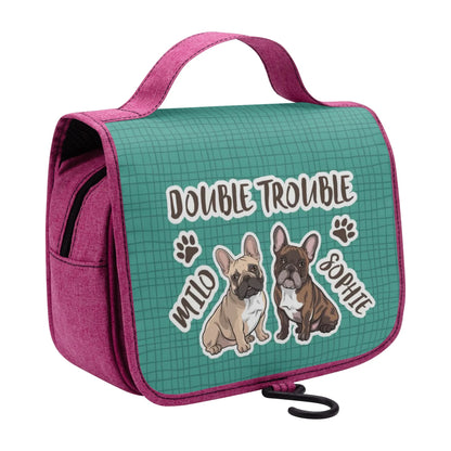 Personalized  Cosmetic Travel Bag with Your french  Bulldog’s Name