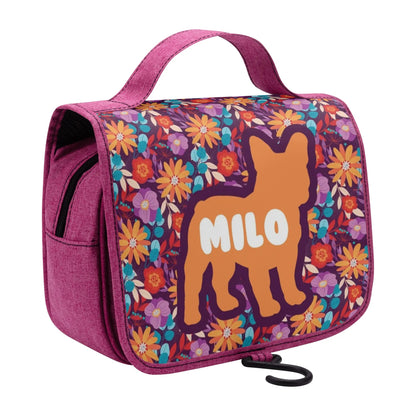 Personalized  Cosmetic Travel Bag with Your french  Bulldog’s Name