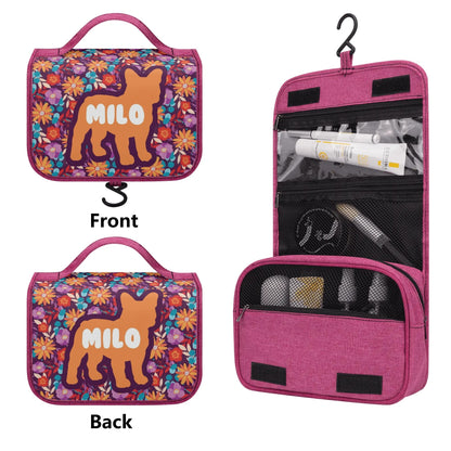 Personalized  Cosmetic Travel Bag with Your french  Bulldog’s Name