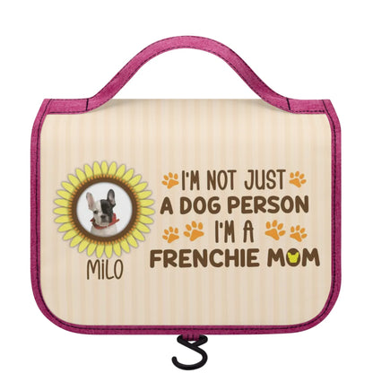 Personalized  Cosmetic Travel Bag with Your french  Bulldog’s Name and Image