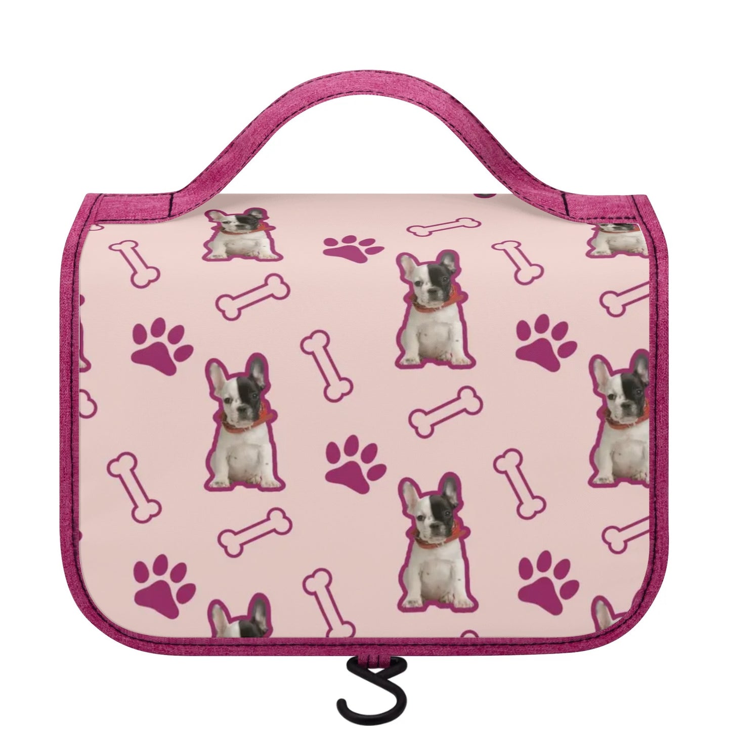 Personalized  Cosmetic Travel Bag with Your french  Bulldog’s Image