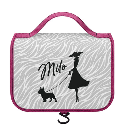 Personalized  Cosmetic Travel Bag with Your french  Bulldog’s Name