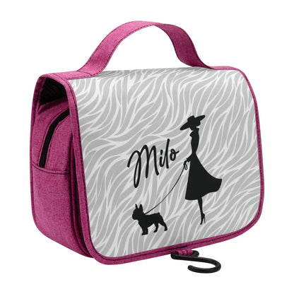 Personalized  Cosmetic Travel Bag with Your french  Bulldog’s Name