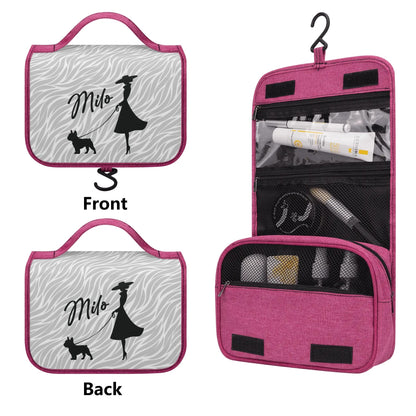 Personalized  Cosmetic Travel Bag with Your french  Bulldog’s Name