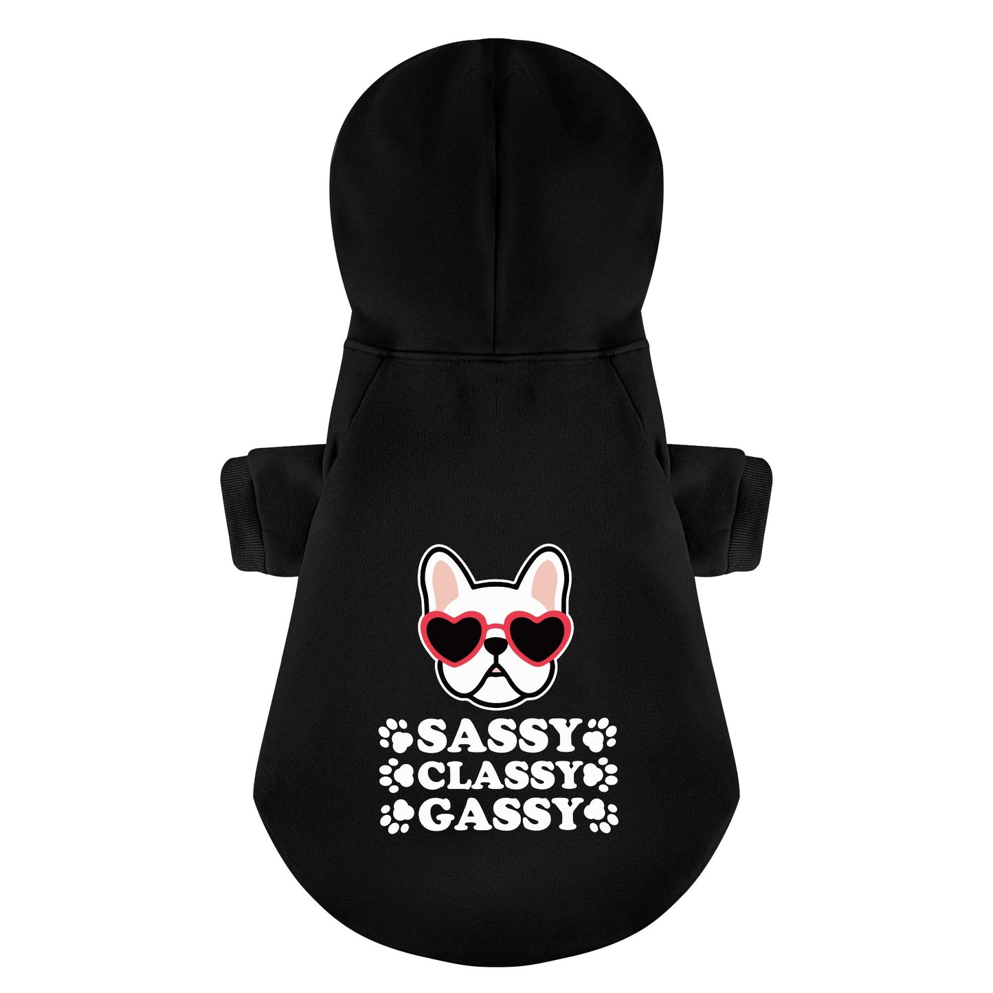 Sassy, classy, gassy - Personalized French Bulldog Hoodies with Funny Quotes – Stylish, Cozy, and Premium 100% Cotton