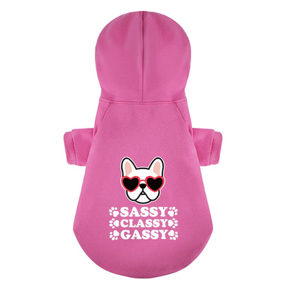 Sassy, classy, gassy - Personalized French Bulldog Hoodies with Funny Quotes – Stylish, Cozy, and Premium 100% Cotton