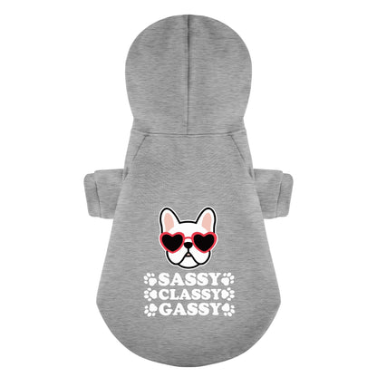 Sassy, classy, gassy - Personalized French Bulldog Hoodies with Funny Quotes – Stylish, Cozy, and Premium 100% Cotton