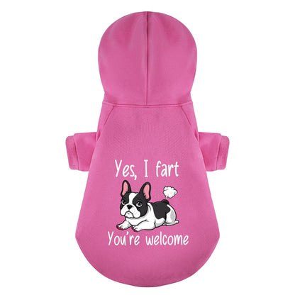 Yes, I fart. You’re welcome - Personalized French Bulldog Hoodies with Funny Quotes – Stylish, Cozy, and Premium 100% Cotton