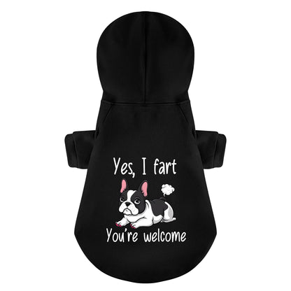 Yes, I fart. You’re welcome - Personalized French Bulldog Hoodies with Funny Quotes – Stylish, Cozy, and Premium 100% Cotton