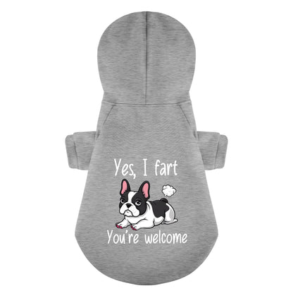 Yes, I fart. You’re welcome - Personalized French Bulldog Hoodies with Funny Quotes – Stylish, Cozy, and Premium 100% Cotton