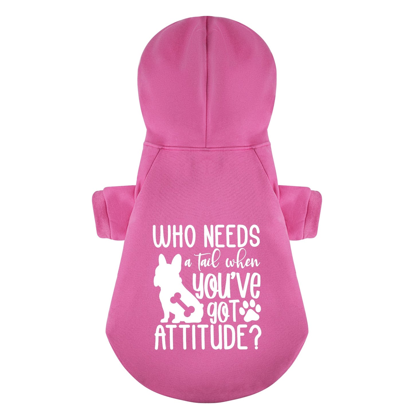 Who needs a tail when you've got attitude? - Personalized French Bulldog Hoodies with Funny Quotes – Stylish, Cozy, and Premium 100% Cotton