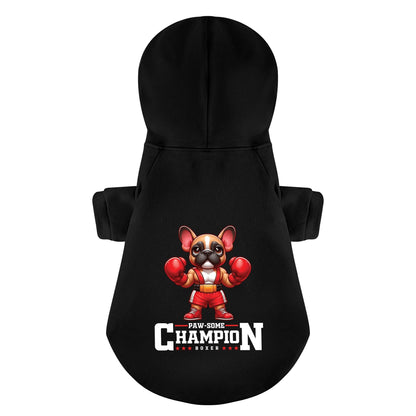 PAWSOME CHAMPION BOXER - Personalized French Bulldog Hoodies with Funny Quotes – Stylish, Cozy, and Premium 100% Cotton