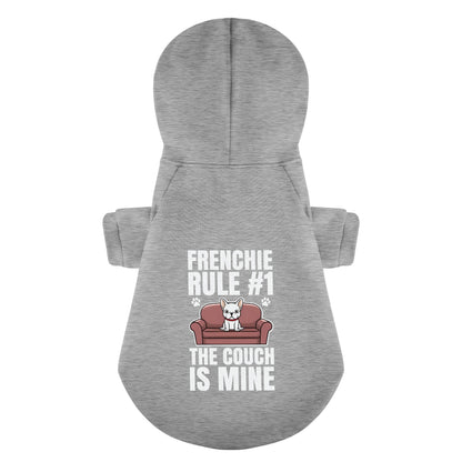 Frenchie rule #1: The couch is mine  -  Personalized French Bulldog Hoodies with Funny Quotes – Stylish, Cozy, and Premium 100% Cotton