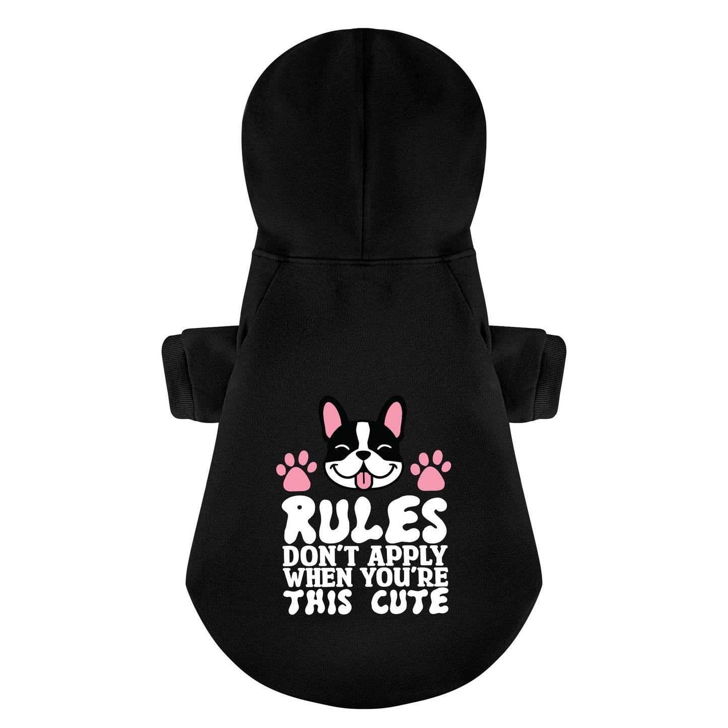 Rules don’t apply when you’re this cute - Personalized French Bulldog Hoodies with Funny Quotes – Stylish, Cozy, and Premium 100% Cotton