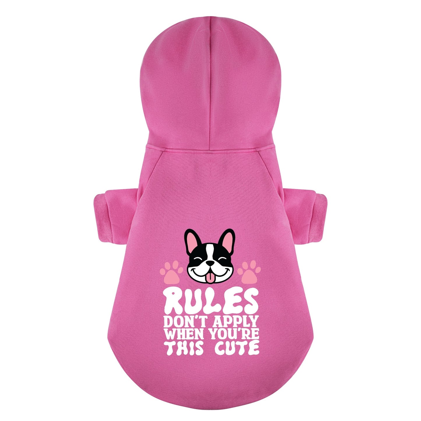 Rules don’t apply when you’re this cute - Personalized French Bulldog Hoodies with Funny Quotes – Stylish, Cozy, and Premium 100% Cotton