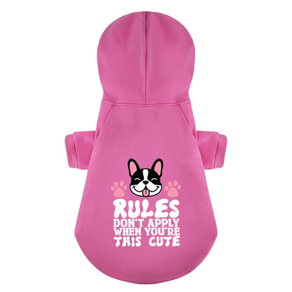 Rules don’t apply when you’re this cute - Personalized French Bulldog Hoodies with Funny Quotes – Stylish, Cozy, and Premium 100% Cotton