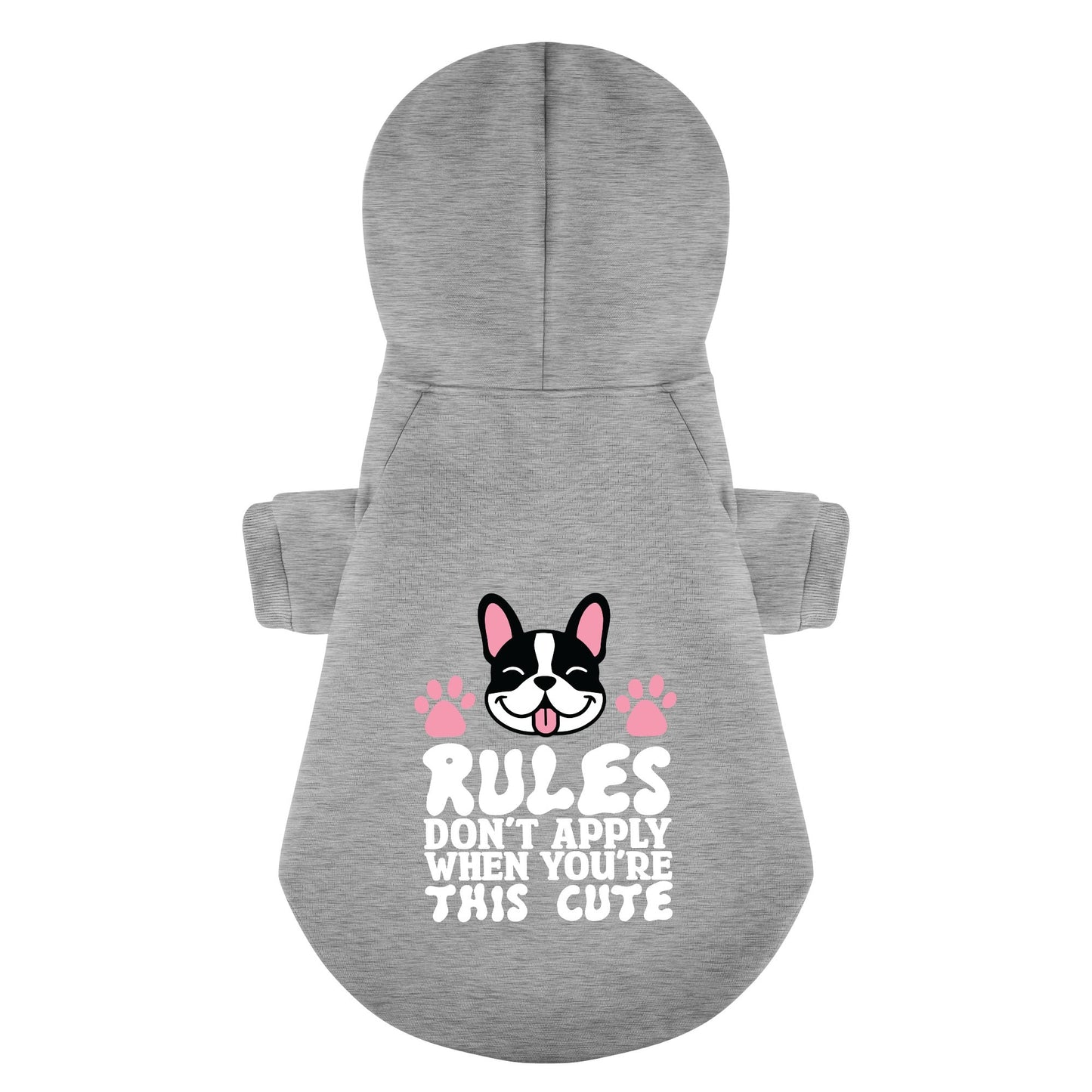 Rules don’t apply when you’re this cute - Personalized French Bulldog Hoodies with Funny Quotes – Stylish, Cozy, and Premium 100% Cotton