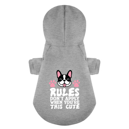 Rules don’t apply when you’re this cute - Personalized French Bulldog Hoodies with Funny Quotes – Stylish, Cozy, and Premium 100% Cotton