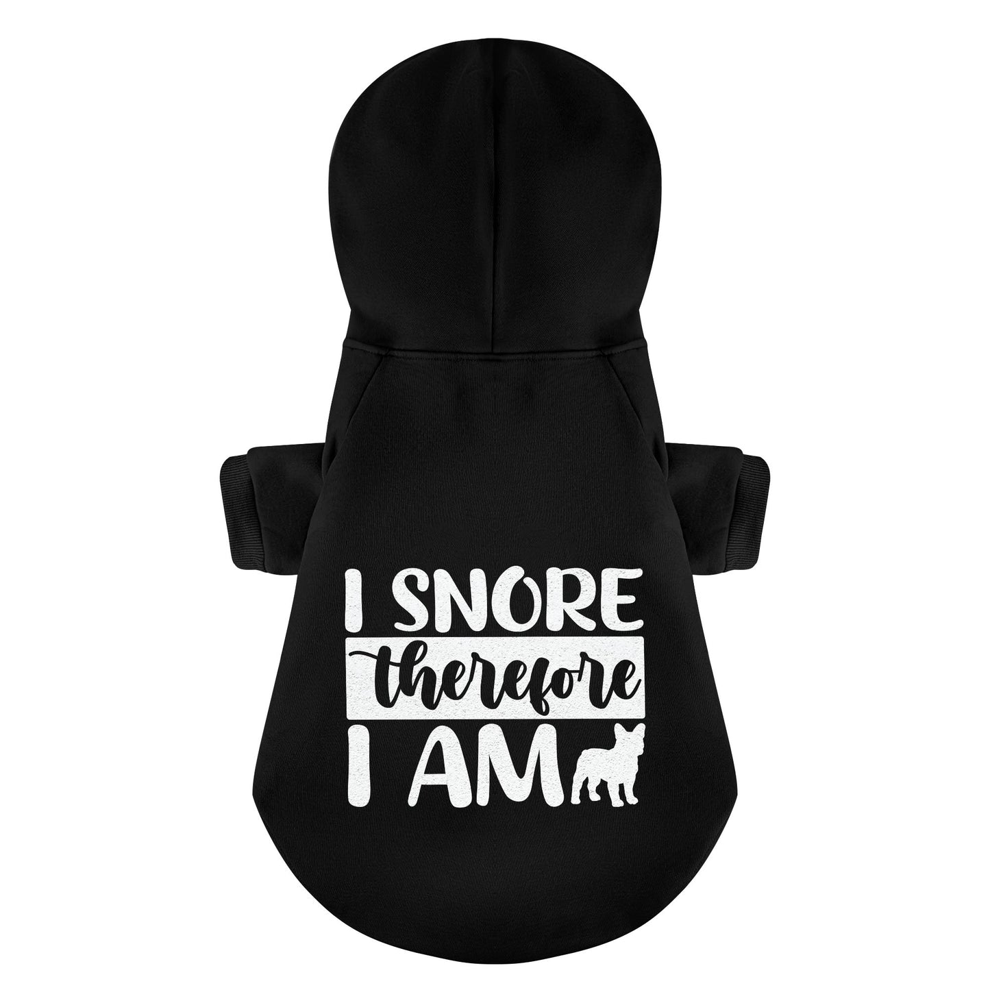 I snore, therefore I am - Personalized French Bulldog Hoodies with Funny Quotes – Stylish, Cozy, and Premium 100% Cotton