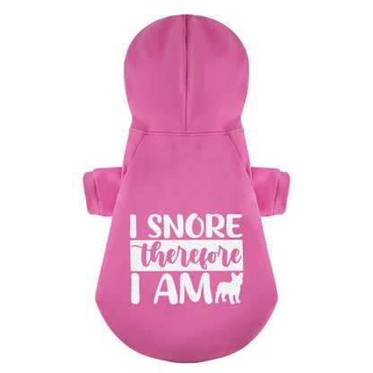 I snore, therefore I am - Personalized French Bulldog Hoodies with Funny Quotes – Stylish, Cozy, and Premium 100% Cotton