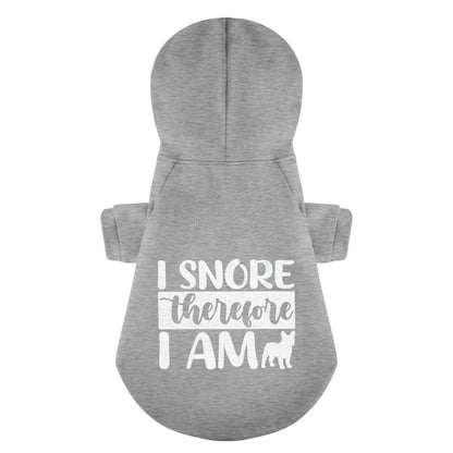 I snore, therefore I am - Personalized French Bulldog Hoodies with Funny Quotes – Stylish, Cozy, and Premium 100% Cotton